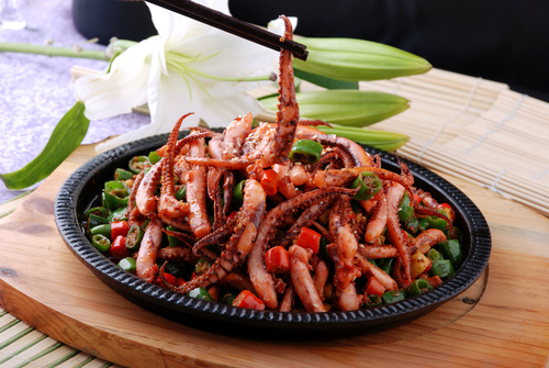 Excellent taste of iron plate squid Stock Photo 08