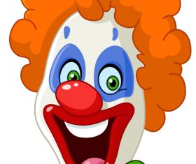 Festival cheerful clown illustration vector 05