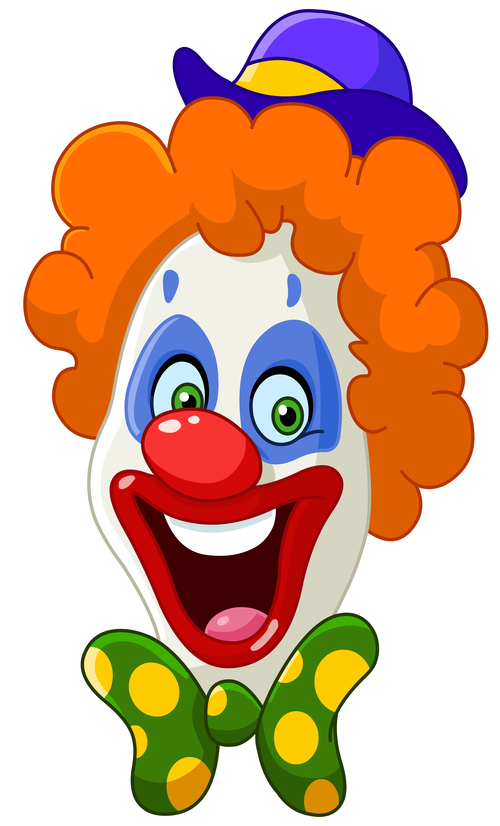 Festival cheerful clown illustration vector 05