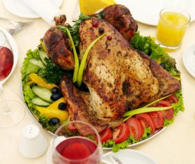 Festive tasty turkey Stock Photo 02