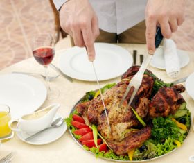 Festive tasty turkey Stock Photo 03