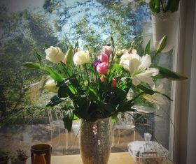 Flower arrangement in the room Stock Photo 01