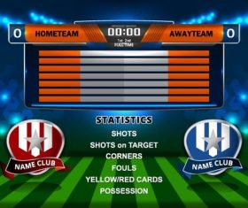 Football club matches template vector 03