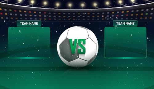 Football club matches template vector 04
