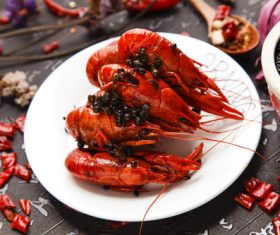 Fresh and delicious crayfish Stock Photo 05
