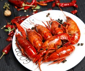 Fresh and delicious crayfish Stock Photo 06
