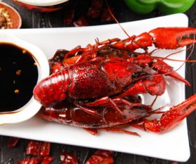 Fresh and delicious crayfish Stock Photo 07