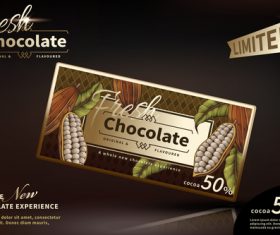 Fresh chocolate advertising poster template vectors 05