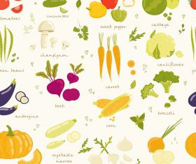 Fresh vegetables vector background illustration 02