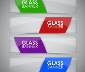 Glass banner arrow vector