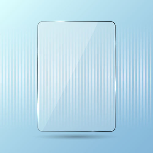 Glass plates banners vector template