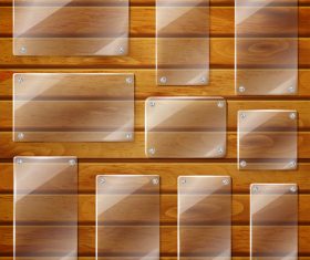 Glass plates vector set