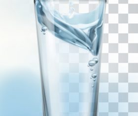 Glass vector object with transparency