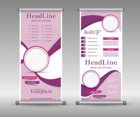 Gold line display board design vector material 01