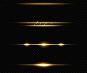 Gold transparent light effect vector illustration 01
