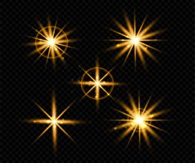 Gold transparent light effect vector illustration 03