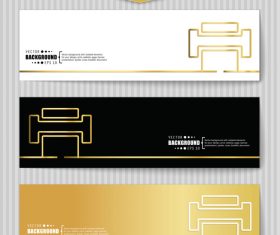 Golden banners template vectors set 15