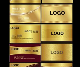 Golden business card vector design illustration