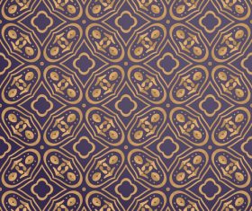 Golden lines floral decor seamless pattern vector 07