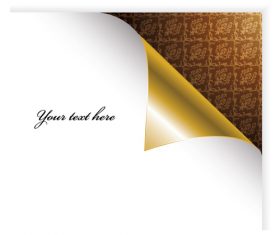 Golden paper corner backgorund vector