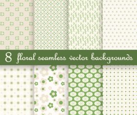 Green floral seamless background vector material