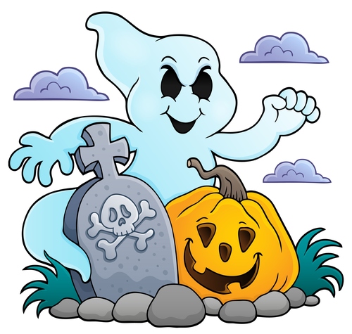Halloween ghost subject vector