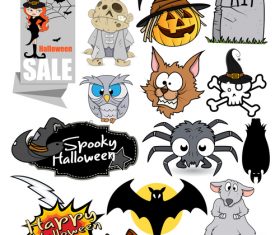 Halloween illustration design vector set 01