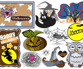 Halloween illustration design vector set 02