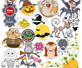 Halloween illustration design vector set 03