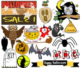 Halloween illustration design vector set 05