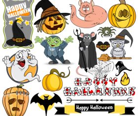 Halloween illustration design vector set 06