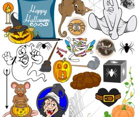 Halloween illustration design vector set 07