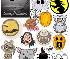 Halloween illustration design vector set 08