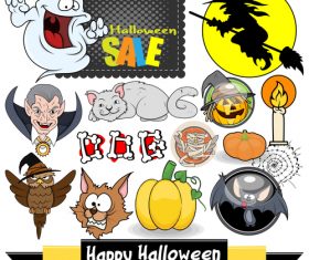 Halloween illustration design vector set 09