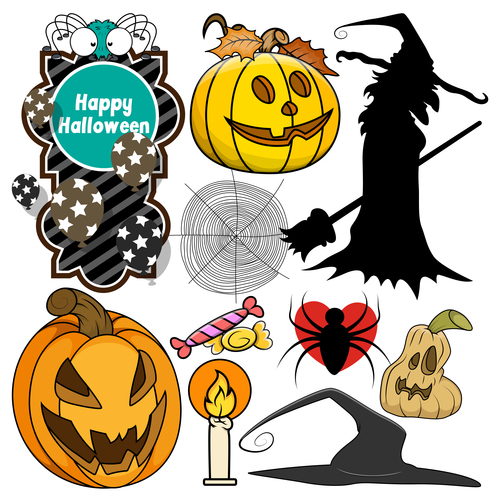 Halloween illustration design vector set 10