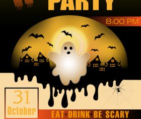 Halloween party flyer design vectors 1