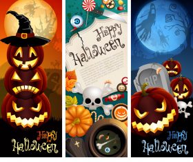 Halloween theme design vector material