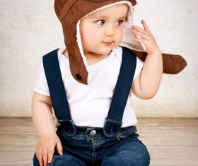 Happy Little Baby Stock Photo 01