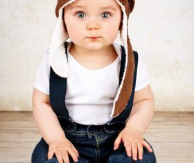 Happy Little Baby Stock Photo 03