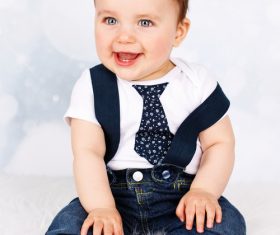 Happy Little Baby Stock Photo 04