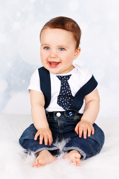 Happy Little Baby Stock Photo 04