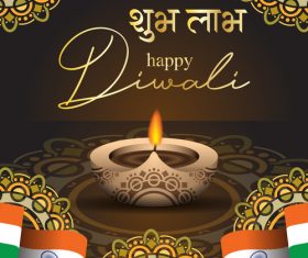 Happy Diwali Celebration Poster Vector free download