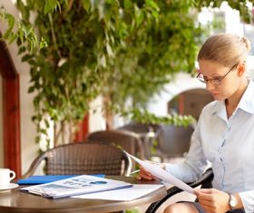 Hard-working white-collar beauty Stock Photo 03