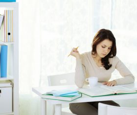 Hard-working white-collar beauty Stock Photo 04