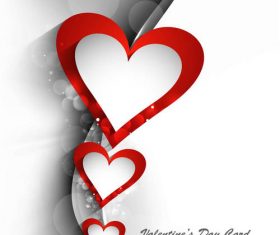 Heart shape pattern design vector material 03