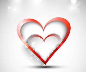 Heart shape pattern design vector material 04