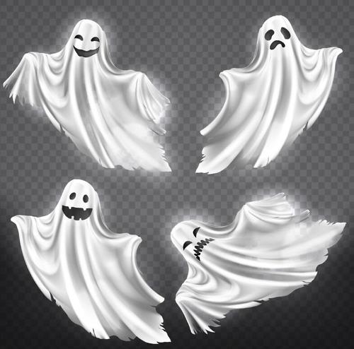 Helloween ghost design illustration vector 02