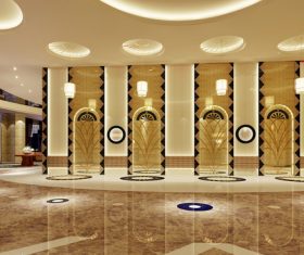 High-end lobby design Stock Photo 02