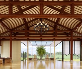 High-end lobby design Stock Photo 04