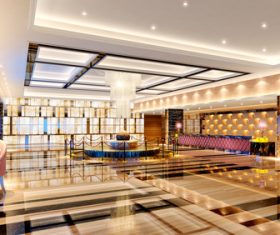 High-end lobby design Stock Photo 05